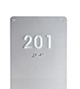 illuminated Modern Room Number Sign Braille