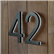 Modern Bronze House Numbers Illuminated