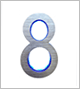 Modern Illuminated House Numbers Blue